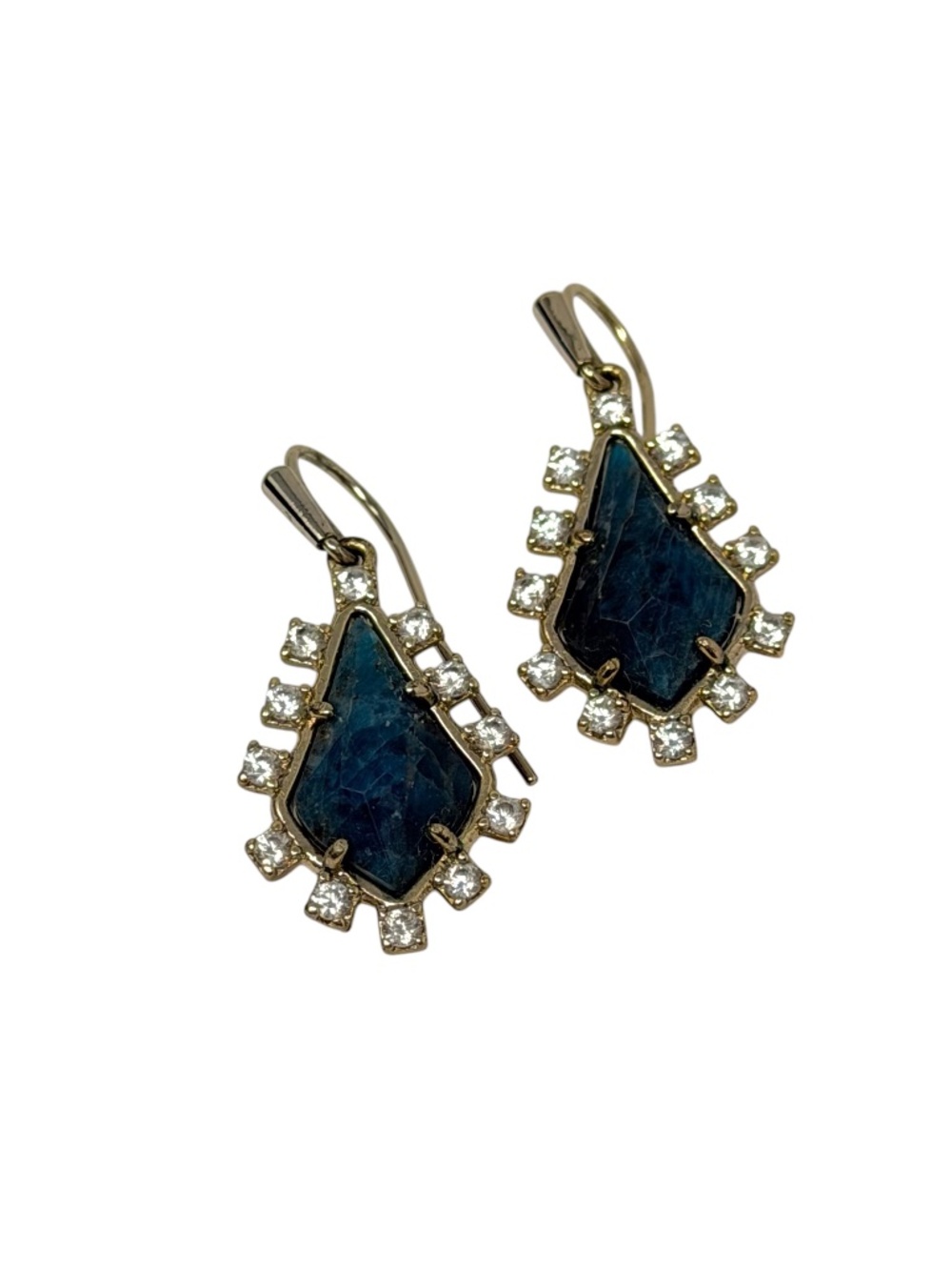 Kendra Scott Juniper Aqua Apatite Gold Tone Earrings
